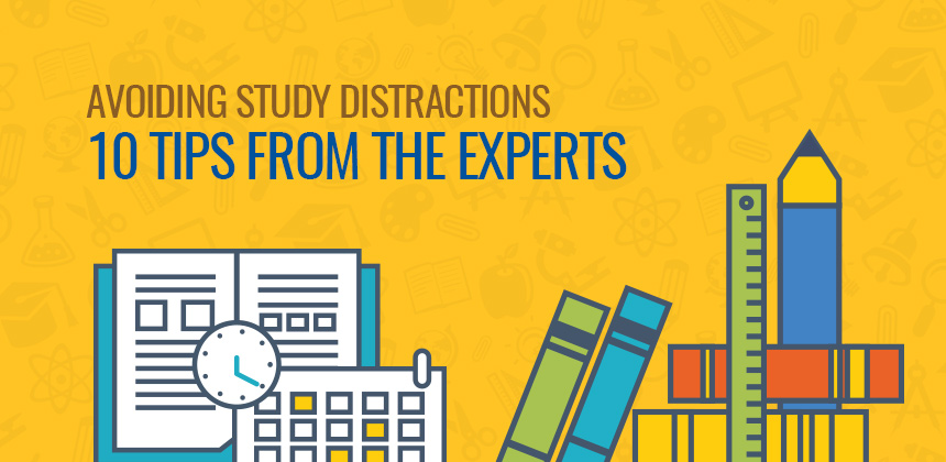 This image focuses on avoiding study distractions