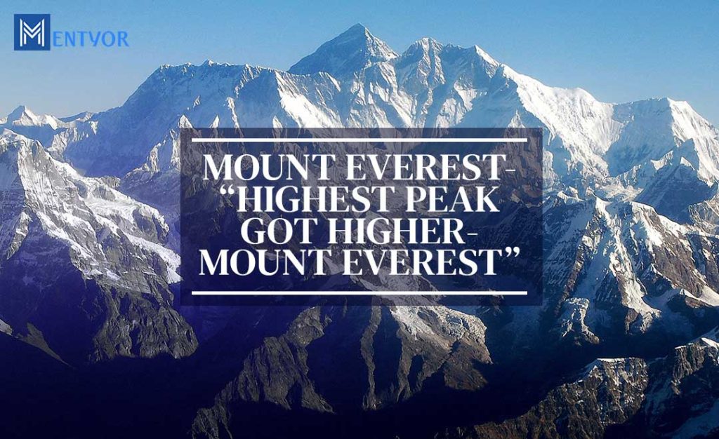 Mout Everest peak picture - Highest Peak Got Higher