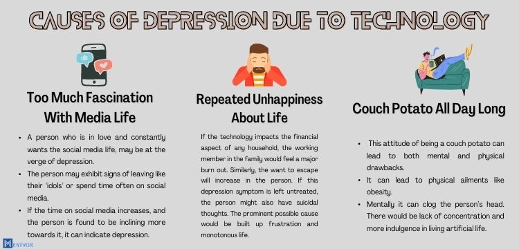 Causes of depression due to technology
