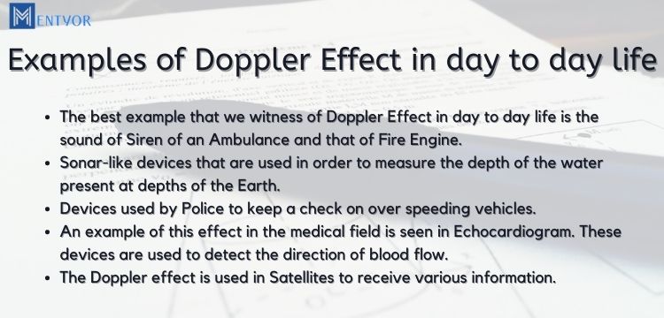 Examples of Doppler Effect in day to day life