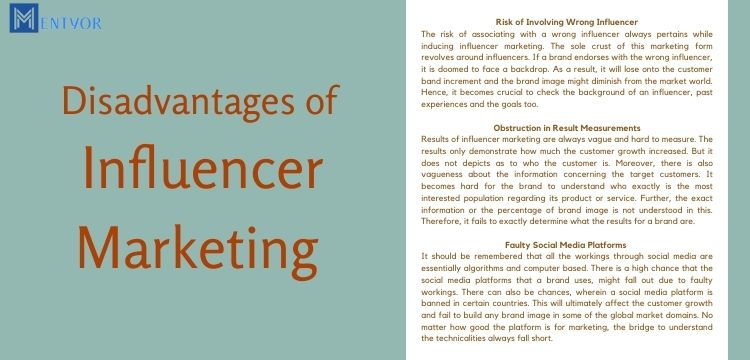 Disadvantages of Influencer Marketing 